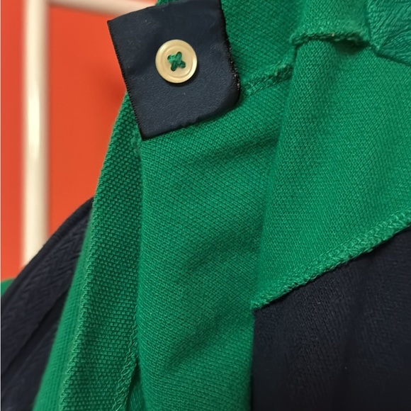 Rugby by Ralph Lauren Green and Navy Polo Shirt - Picture 7 of 8